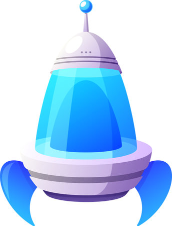 Fantasy spaceship GUI element vector illustrationのイラスト素材