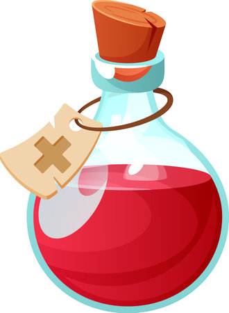 Alchemist apothecary vial vector illustrationのイラスト素材