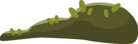 Green bush foliage vector illustrationのイラスト素材