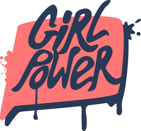 Girls power street art letteringのイラスト素材