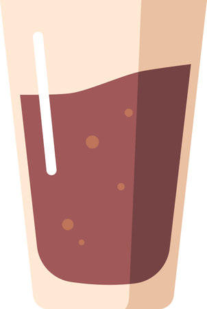 Protein shake in glass vector illustrationのイラスト素材