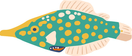 Decorative aquarium fish vector illustrationのイラスト素材