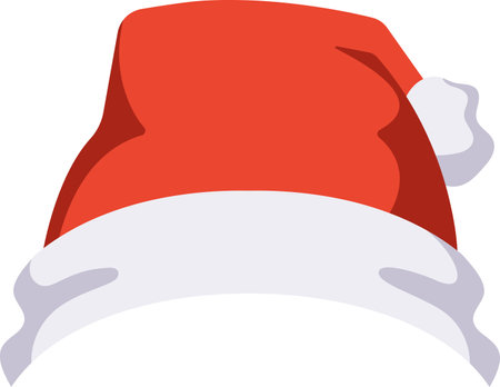 Santa hat festive costume vector illustrationのイラスト素材