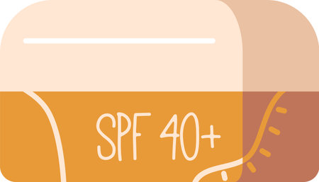 Sun protection cream spf 40 vector illustrationのイラスト素材
