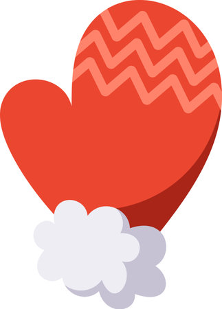 Santa mitten festive costume vector illustrationのイラスト素材