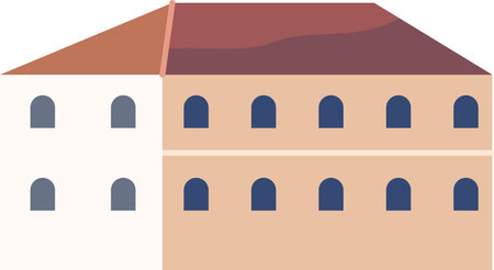 Town house buildingのイラスト素材