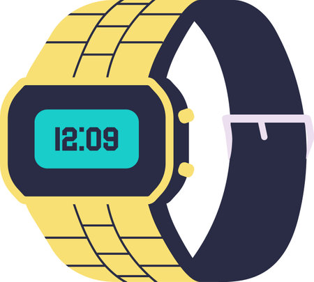 Old electronic hand watch deviceのイラスト素材