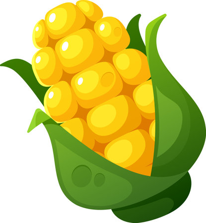 Whole corn vegetable vector illustrationのイラスト素材