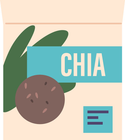 Chia seeds sport food dessertのイラスト素材