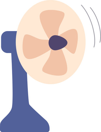 Portable electric fan blower vector illustrationのイラスト素材