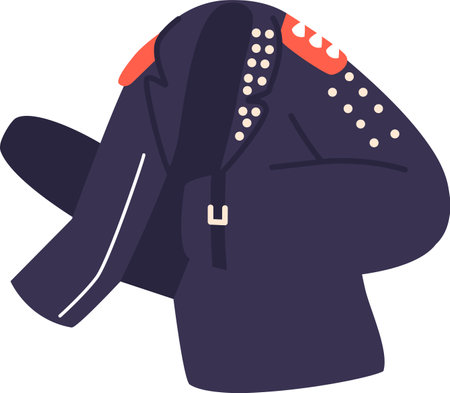 Trendy rocker jacket vector illustrationのイラスト素材
