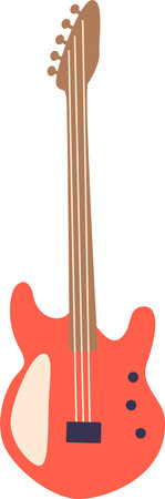 Electric guitar modern musical instrumentのイラスト素材