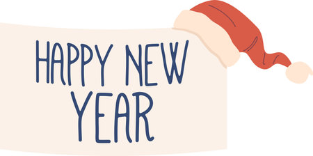 Happy new year congratulation vector illustrationのイラスト素材