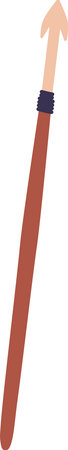 Eskimo harpoon weapon vector illustrationのイラスト素材