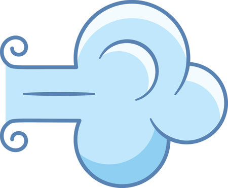 Windy weather forecast symbol vector illustrationのイラスト素材