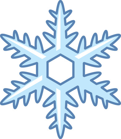 Snowflake element snowfall weather forecastのイラスト素材