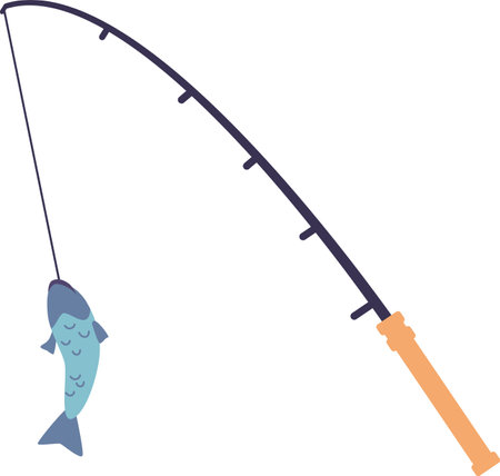 Rod for fishing hobby vector illustrationのイラスト素材
