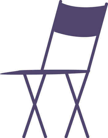 Portable folded fishing chair vector illustrationのイラスト素材