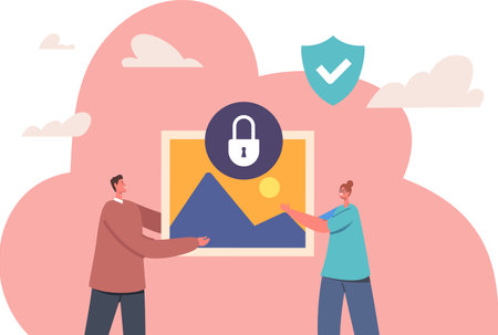 Personal data protection vector illustrationのイラスト素材