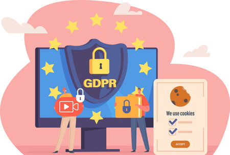 General data protection regulation vector illustrationのイラスト素材