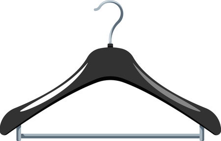 Plastic hanger with steel railのイラスト素材