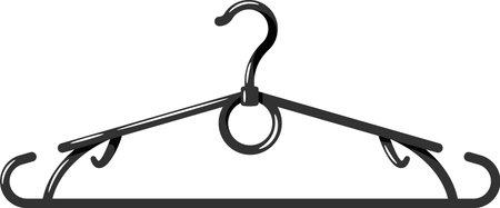 Vintage clothes hanger vector illustrationのイラスト素材