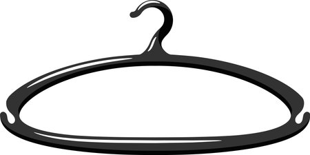 Dress hanger oval shape vector illustrationのイラスト素材