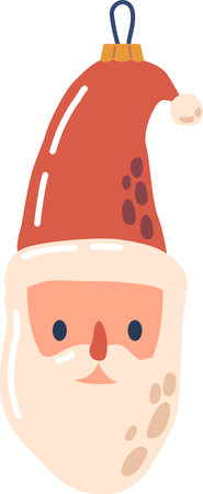 Santa Claus Christmas bauble vector illustrationのイラスト素材