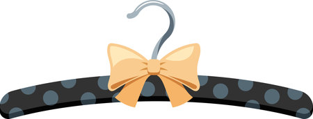 Clothes hanger decorated bow vector illustrationのイラスト素材