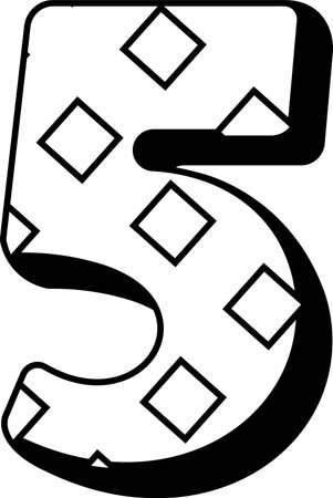 Five font childish design vector illustrationのイラスト素材