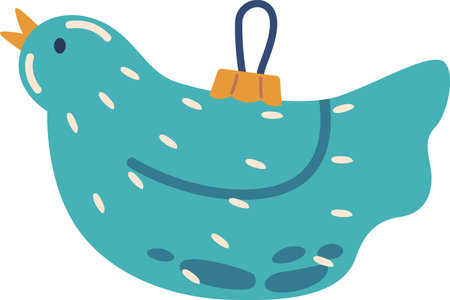 Bird Christmas toy vector illustrationのイラスト素材