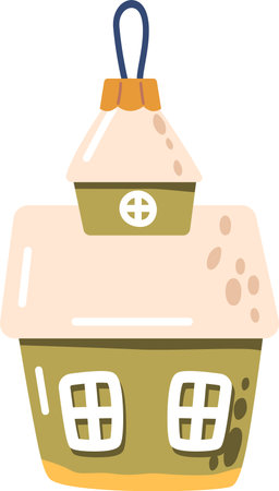 House Christmas toy vector illustrationのイラスト素材