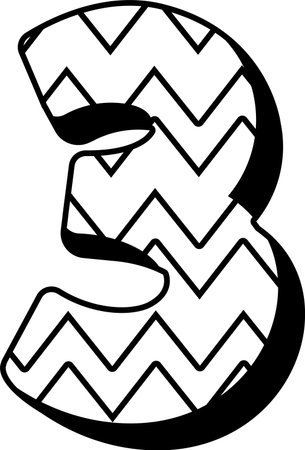 Three font childish design vector illustrationのイラスト素材