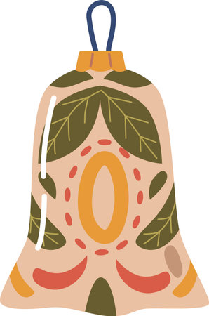Bell Christmas toy vector illustrationのイラスト素材