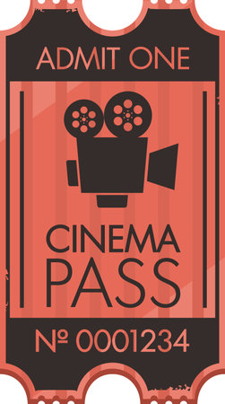 Cinema pass ticket vector illustrationのイラスト素材