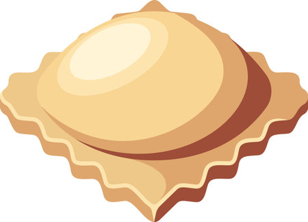 Ravioli from dough vector illustrationのイラスト素材