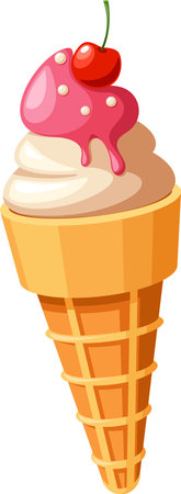 Ice-cream fast food snack vector illustrationのイラスト素材