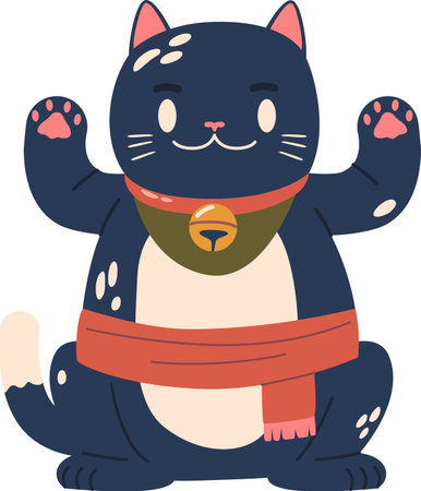 Sumo lucky cat vector illustrationのイラスト素材