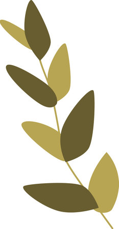 Green plant leaf stem vector illustrationのイラスト素材