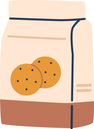 Cookies snack pack vector illustrationのイラスト素材