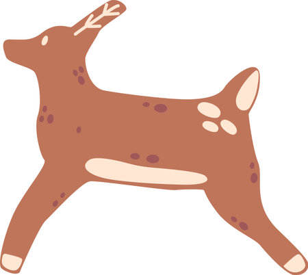 Deer new years gingerbread vector illustrationのイラスト素材