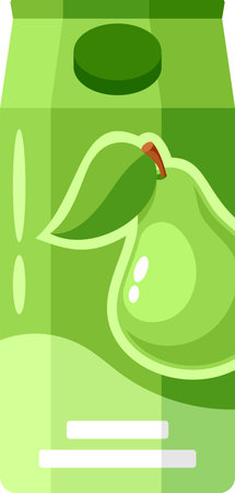 Pear juice pack vector illustrationのイラスト素材
