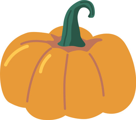 Ripe pumpkin vegetable vector illustrationのイラスト素材