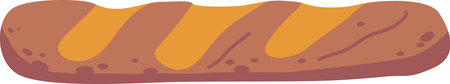 Freshly baked baguette bread vector illustrationのイラスト素材