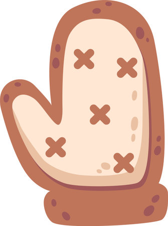Mitten new years gingerbread vector illustrationのイラスト素材