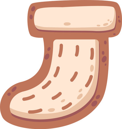 Stocking new years gingerbread vector illustrationのイラスト素材