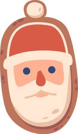 Santa new years gingerbread vector illustrationのイラスト素材
