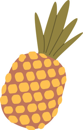 Pineapple exotic fruit vector illustrationのイラスト素材
