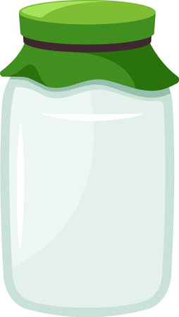 Glass jar under lid vector illustrationのイラスト素材