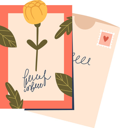 Artistic floral greeting card templateのイラスト素材